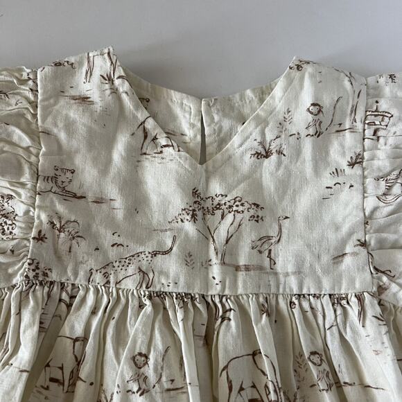 NEW Rylee + Cru Jolene Dress In Safari Toile - Picture 3 of 11
